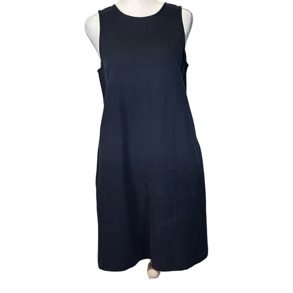 Micheal‎ Stars Delilah 100% Cotton Shift Dress navy blue career minimalist S NWT